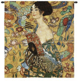 Lady with Fan Wall Tapestry