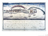Buy New York, Perspective View Across North River Showing Position of HM Ships 1st November 1765 at AllPosters.com
