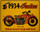 1934 Indian-Motorräder Blechschild