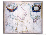Buy Atlas Maritimus Sea Coast Charts, North America, London 1698 at AllPosters.com