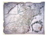 North Eastern USA and the Carolinas, Paris 1755