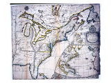 Buy New Map of English Empire in America with Boston Harbour Inset, London 1710 at AllPosters.com