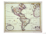 Buy Carte d'Amerique, Amsterdam 1739 at AllPosters.com