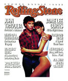 John Travolta and Jaime Lee Curtis, Rolling Stone no. 452/453, July 1985
