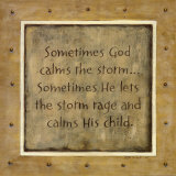 Sometimes God Calms