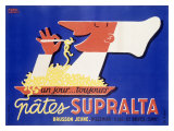 Supralta Spaghetti Pasta Chef Poster Giclée-Druck