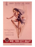 1956 New York City Ballet Poster Giclee Print