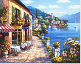 Overlook Cafe I Stretched Canvas Print