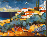 Seaside with Olive Trees