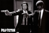Buy Pulp Fiction ? Duo with Guns (Jackson and Travolta) B & W Movie Poster from Allposters
