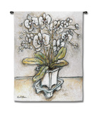 White Orchid Wall Tapestry