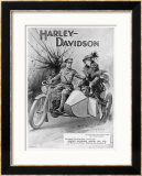 An Advertisement for Harley- Davidson Showing a Soldier Taking His Lady Friend for a Ride