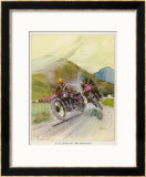 Buy Two Competitors in the Tourist Trophy Race Fight It out Amid the Hills of the Isle of Man at AllPosters.com