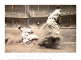 Joe DiMaggio Sliding into Third