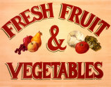 Fruits & Vegetables Sign