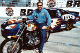 Rusty Wallace Harley Car with Rusty Sitting on Harley