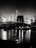 Night View of the Brooklyn Bridge Kunstdruck