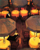 Umbrella Lights Art Print