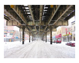 El Train during a NYC Blizzard