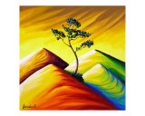 Bonsai under Amber Sky