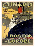 Buy Cunard Line, Boston to Europe at AllPosters.com