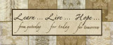 Words to Live By: Learn Live Hope