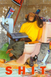 Buy Sh*t- Chimp On The Toilet at AllPosters.com