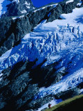 Hiker Ascending at Cascade Saddle, Mt. Aspiring National Park, Otago, New Zealand