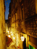 Buy Illuminated Side Alley at Night, Dubrovnik, Croatia at AllPosters.com