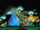 Buy Fountain in Front of Montreal's Gare Du Palais (Railway Station), Quebec City, Canada at AllPosters.com