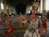 Buy National Ballet Performing Ancient Apsara Dance at Royal Palace Pagoda, Phnom Penh, Cambodia at AllPosters.com