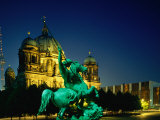 Buy Statue in Front of Berliner Dom (Berlin Cathedral), Berlin, Greater Berlin, Germany at AllPosters.com