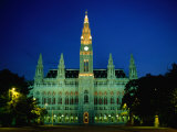 Buy Town Hall (Rathaus) at Night, Vienna, Austria at AllPosters.com