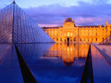 The Louvre and Glass Pyramid, Paris, France