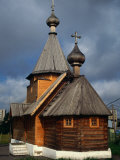 Buy Reconstruction of a 10th Century Wooden Russian Orthodox Church, Vitebsk, Belarus at AllPosters.com