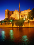 Buy Notre Dame and River at Night, Paris, France at AllPosters.com