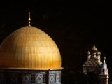Buy Al-Aqsa Mosque, Dome of the Rock and Russian Orthodox Church on Right, Jerusalem, Israel at AllPosters.com