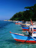 Buy Passenger Boats Moored at Gili Air, Lombok, West Nusa Tenggara, Indonesia at AllPosters.com