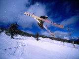 Skier Jumping in Half Pipe, Risoul, Haute-Normandy, France