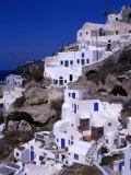 White Cliff-Side Houses, Oia, Santorini Island, Southern Aegean, Greece