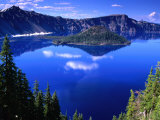 Buy Crater Lake and Wizard Island, Crater Lake National Park, Oregon, USA at AllPosters.com
