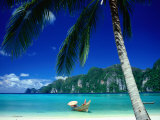 Colourful Fishing Boat at Ao Lo Dalam on the Southern Andaman Coast,Ko Phi-Phi Don, Thailand