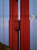 The Distant Transamerica Pyramid Through the Golden Gate Bridge, San Francisco, California, USA