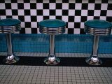 Buy Stools at Classic Diner with Checkerboard Tiling, New Mexico, USA at AllPosters.com