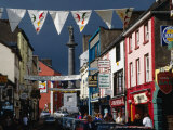Street Decorated with Buntings and Signs, Ennis, Ireland