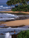 Boy Standing on Seashore Galle, Sri Lanka