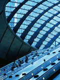 Buy Escalators and Glassed in Roof at Canary Wharf Underground Station, London, England at AllPosters.com