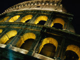 Colosseum Illuminated at Night Rome, Italy