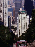Buy Funicular and Central Buildings, Victoria Peak, Hong Kong Island, Hong Kong, China at AllPosters.com