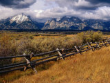 Buy Fencing in the Grand Teton National Park, Grand Teton National Park, Wyoming, USA at AllPosters.com